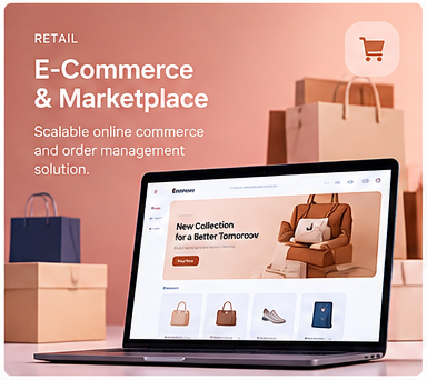 Illustrative E-Commerce & Marketplace software interface