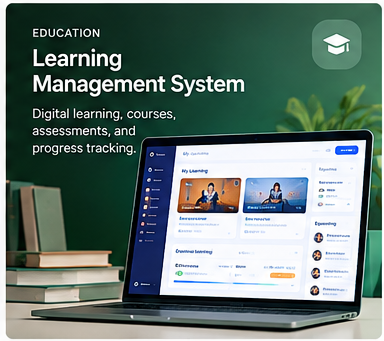 Illustrative Learning Management System dashboard preview
